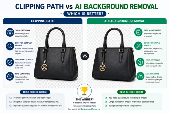 clipping path vs AI background removal