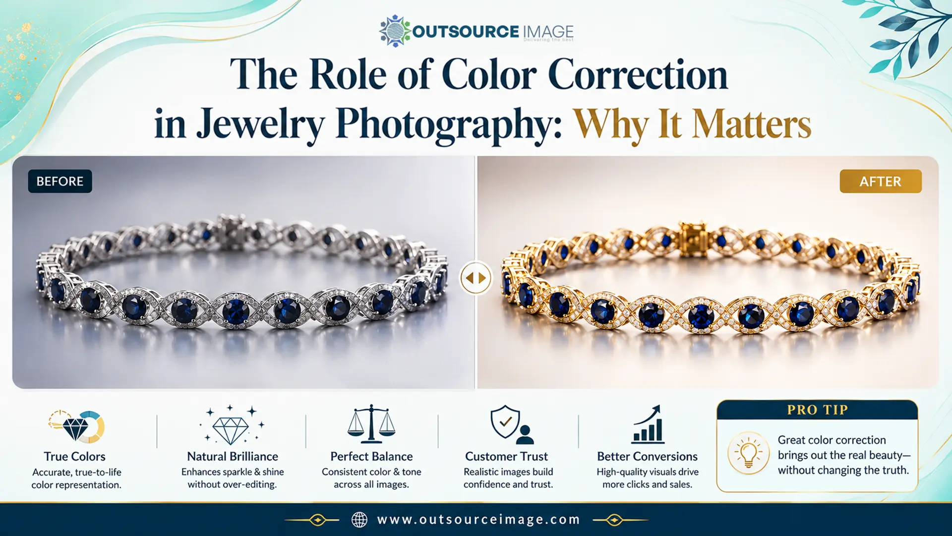 Color Correction in jewelry photography