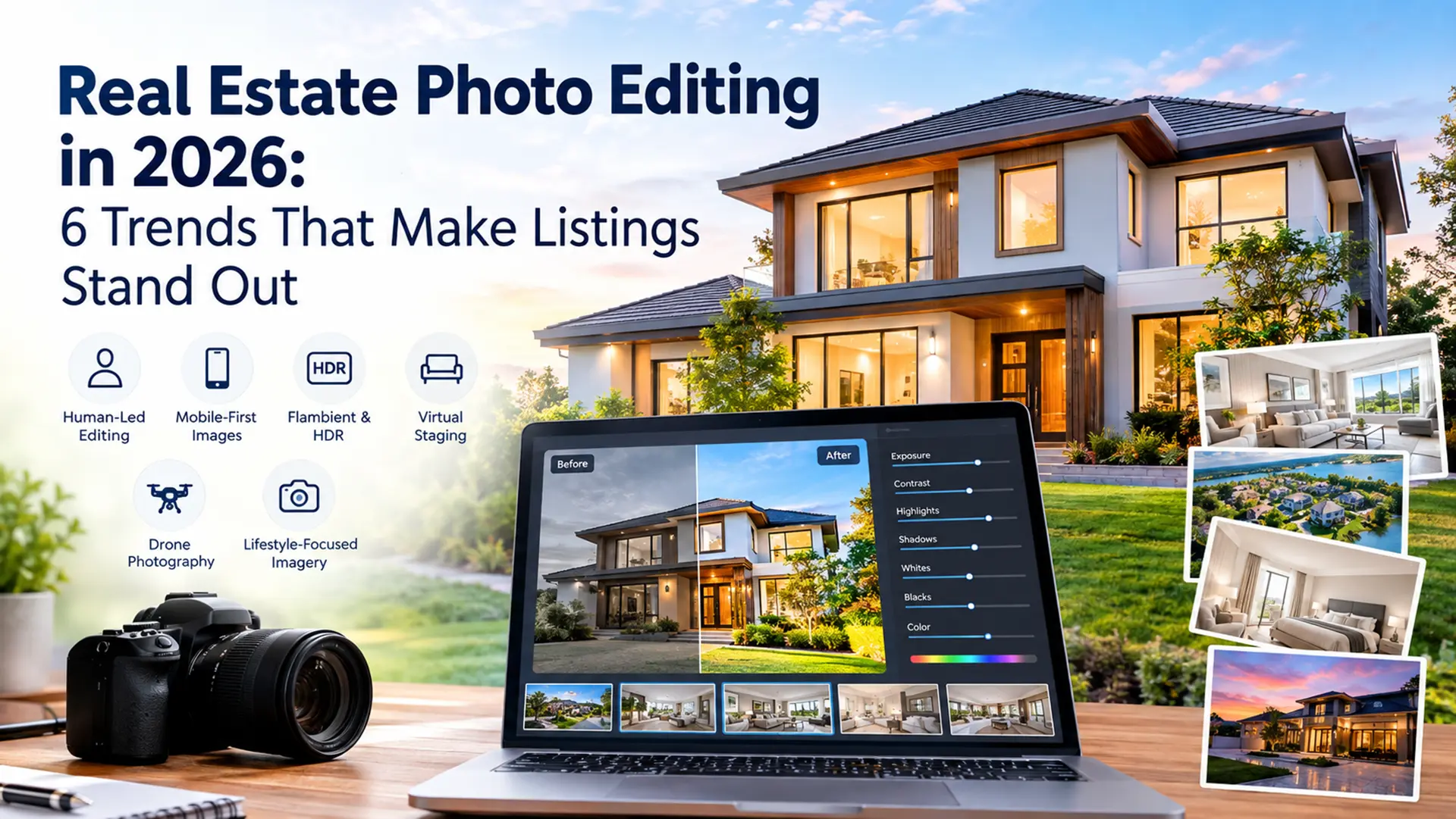 real estate photo editing